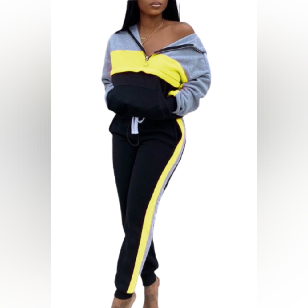 Marysol.Boutique Sweat Set Zip Up Hooded Women's